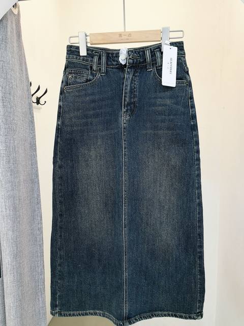 
Be good and perfect 2025 spring and autumn new fashionable and versatile high-waisted slim denim skirt women's A-line skirt