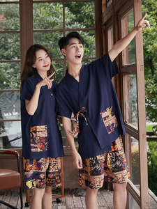 
2023 new breathable sweat steamed suit for women men's couples sauna foot massage bathing suit large size yukata pure cotton
