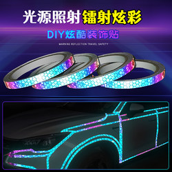 Keep Distance between Cars, Laser Warning Stickers for Rear-End Collisions, Colorful Car Stickers, Reflective Strips for Cars and Bicycles at Night, Electric Vehicles