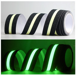 Green Warning Tape Luminous Strip Indicates Anti-Fall, Ultra-Bright Green, Nighttime Stair Step Anti-Slip Self-Adhesive Floor Sticker