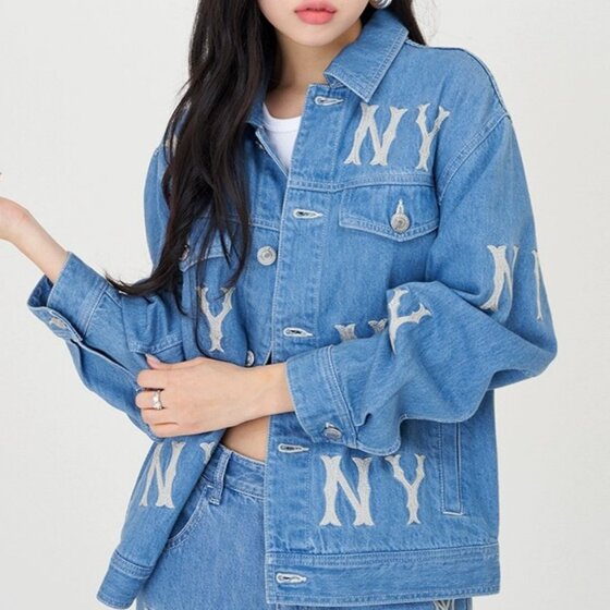 
24 New MLB Denim Jackets for Men and Women Couples NY Full Standard College Style Sports and Casual Jackets 3ADKB0141
