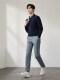 Seven brand men's round neck sweater men's 2025 spring and autumn new fashionable casual machine-washable knitted sweater