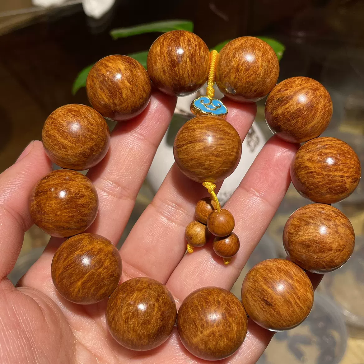 崖柏手串男2 0太行陈化料老料雀眼爆满瘤疤