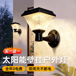 Solar Outdoor Lights for Home Courtyard, Rural Area, Popular Small Yard Landscaping, Front Door Waterproof Pillar Wall Lights
