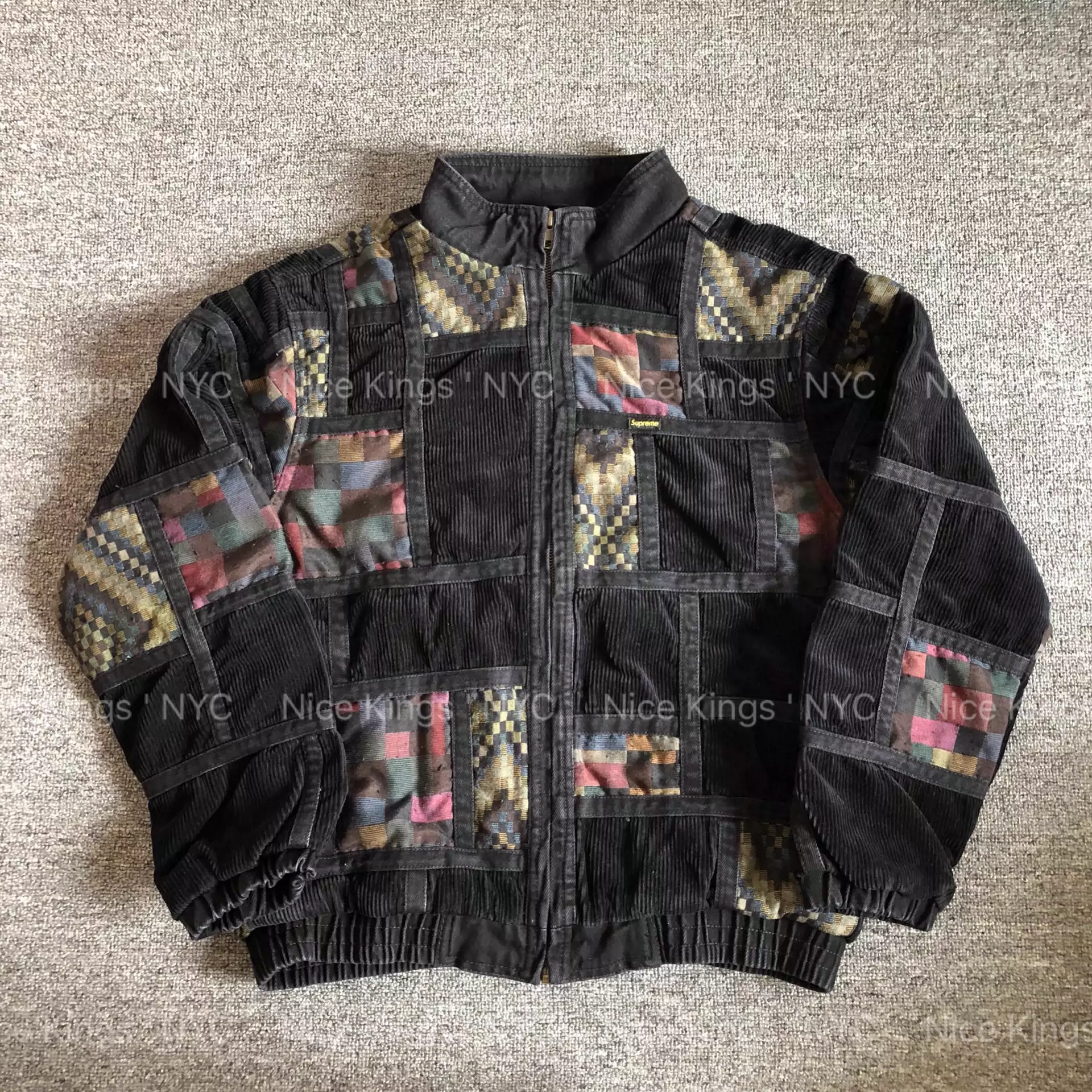 現貨】Supreme 18FW Corduroy Patchwork Denim Jacket 拼接夾克-Taobao