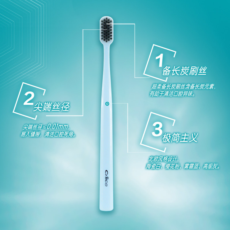 나이스 칫솔 부드러운 모 혀 긁는 도구 겸용 나노 이중층 브러시 필라멘트 남성용 가정용 구강 청소 케어 -