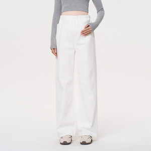 MASANON孕妇白色牛仔裤春季外穿2026新款孕期无托腹直筒长裤春秋