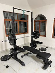 Squat Rack, Bench Press Rack, Pull-Up Bar (80*80mm Square Tube, Wall Thickness 3mm) (Price Guaranteed)