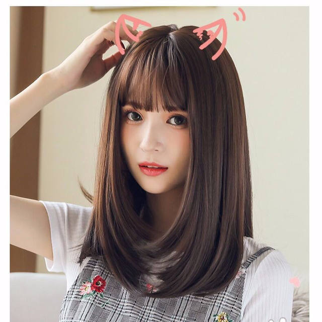 Shawl wig short hair female BOBO short hair medium long straight