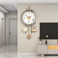 Internet-Famous Cream-Style Clock, Simple and Unique Creative Wall Clock for Living Room, High-End Dining Room Home Decoration Wall Clock