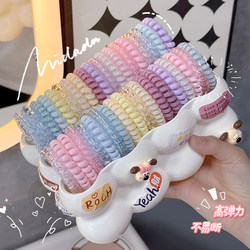 Blue Telephone Cord Hair Tie for Women, High Elasticity Hair Tie, Simple and Elegant, Durable Hair Tie, 2024 New Hair Accessory