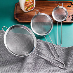 Large Stainless Steel Skimmer for Home Kitchen Use, Suitable for Filtering Noodles, Dumplings, Juice, Soy Milk, and Oil