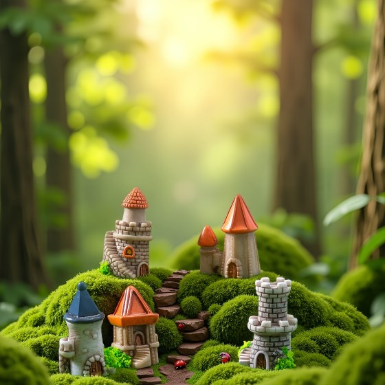 
Micro landscape creative European retro small castle gardening landscaping diy decoration hanging accessories ecological bottle small ornaments