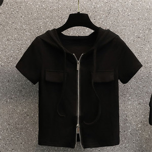 Clear warehouse picking counter to withdraw the extra large size fat MM300*0.5kg top female fashion thread short -sleeved sweater outside female