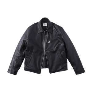 
MUSLUN new tire cowhide thickened cotton leather jacket imported excella zipper