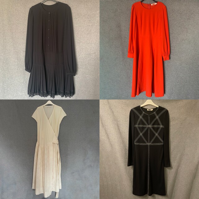 European and American fashion 2024 spring and autumn casual versatile OL style round neck long sleeve single product commuting long dress collection