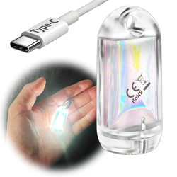 Dokeep Mini Light Led Ultra-Light Small Flashlight USB Rechargeable Keychain Light