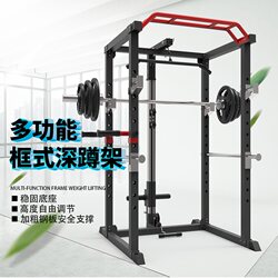 Multifunctional Household Squat Rack Frame Gantry Rack Safety Barbell Rack Bench Press Rack Comprehensive Training Equipment Studio