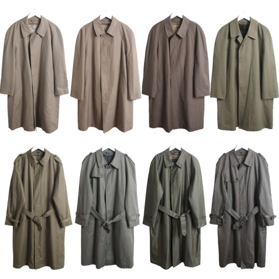 
Japanese vintage vintage windbreaker, original oversize single-breasted enlarged mid-length jacket F7-10