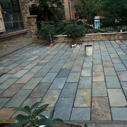 Terrace non-slip antique villa rust-colored outdoor bluestone slab