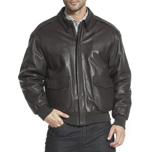 
a2 World War II classic air force flight jacket military version genuine leather jacket goatskin men's jacket short motorcycle retro