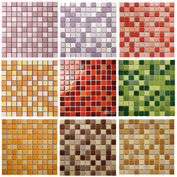 Candy Colorful Pink Purple Chinese Red Ceramic Mosaic