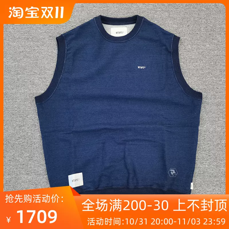 飘渺现货WTAPS DITCH VEST COTTON 蓝染宽松纯色马甲背心男22SS-Taobao