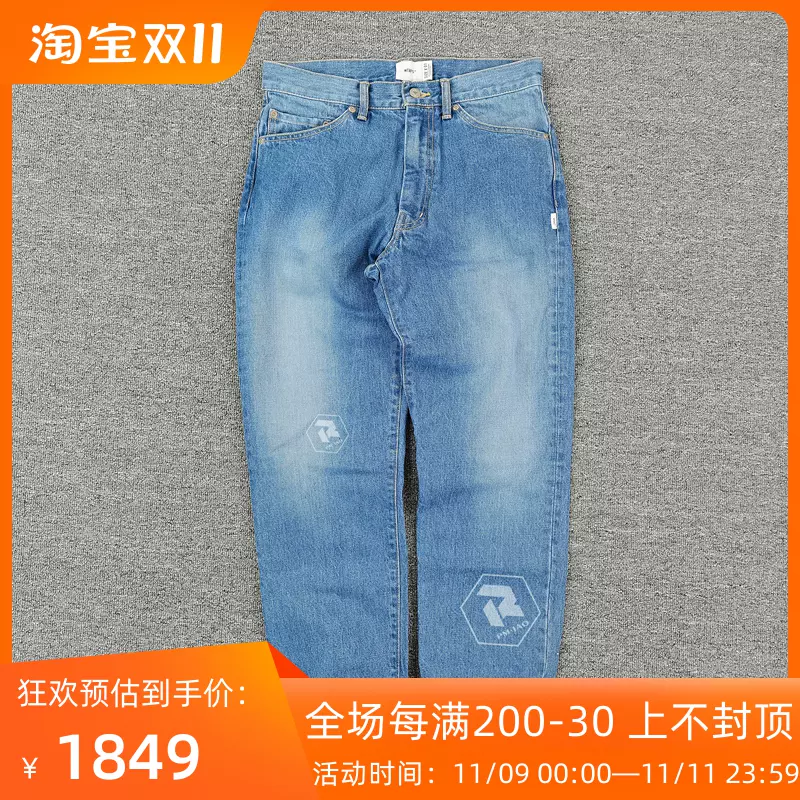 飘渺现货WTAPS BLUES BAGGY TROUSERS COTTON DENIM牛仔裤男 20AW-Taobao