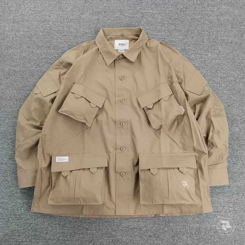 飘渺现货WTAPS MODULAR COTTON RIPSTOP格子布十袋工装衬衫21AW-Taobao