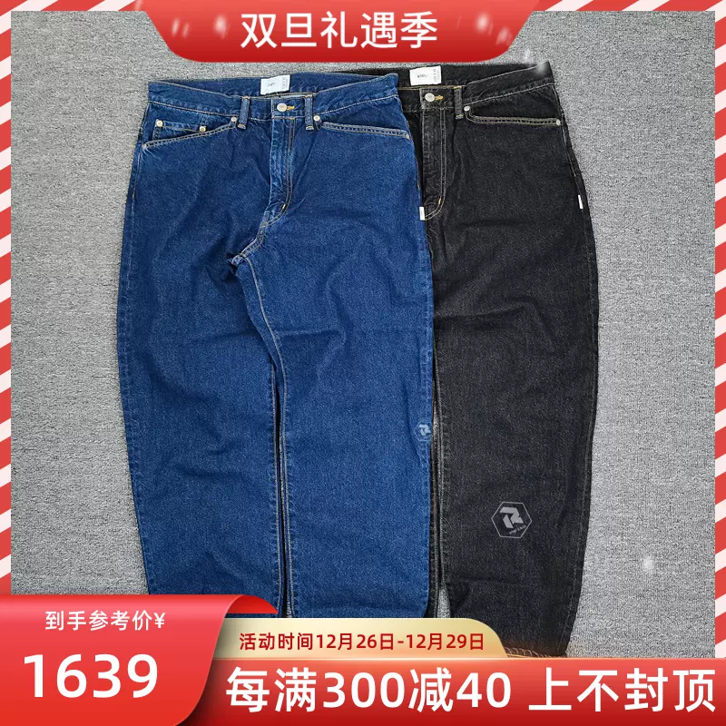 飄渺現貨WTAPS BLUES BAGGY TROUSERS COTTON寬鬆水洗牛仔褲22AW-Taobao