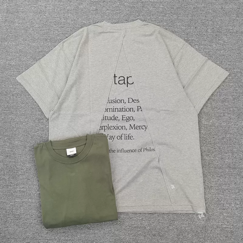 飘渺现货WTAPS INGREDIENT SS COTTON背后A字标语短袖T恤男23SS - Taobao