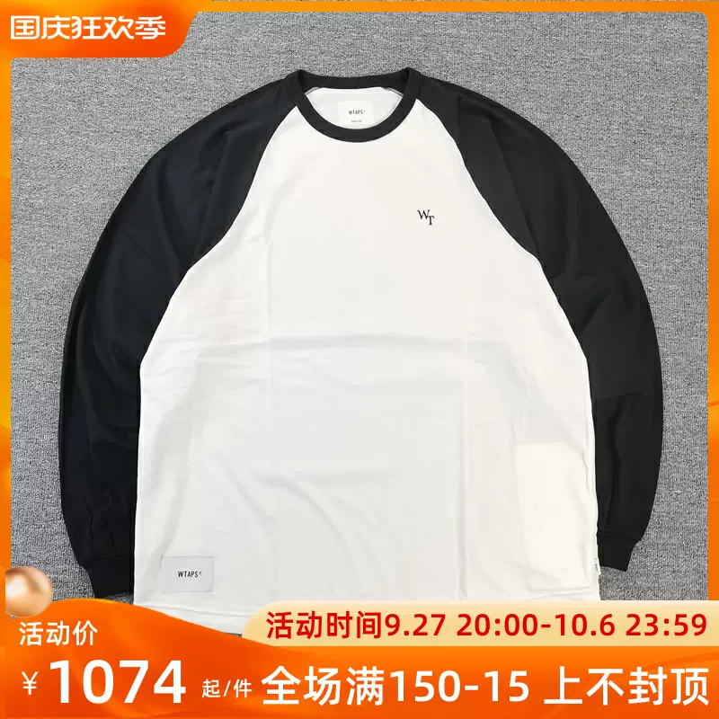 飄渺現貨WTAPS IAN LS CTPL LEAGUE刺繡小標拼接長T長袖T恤男23SS-Taobao