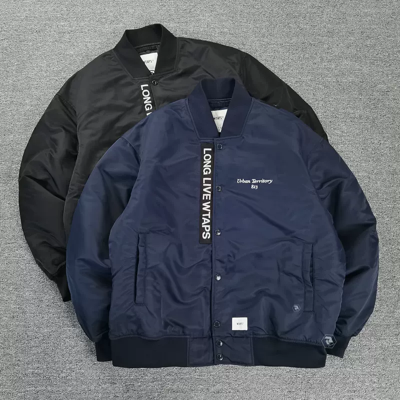 飘渺现货WTAPS TEAM JACKET NYLON TWILL UT813系扣棒球夹克22AW-Taobao