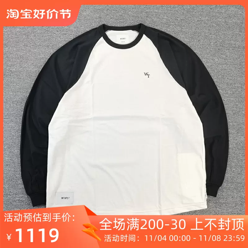 飄渺現貨WTAPS IAN LS CTPL LEAGUE刺繡小標拼接長T長袖T恤男23SS-Taobao