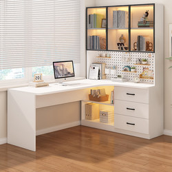 Corner Desk Bookshelf Bookcase Integrated Table Student Home Writing Study Table Bedroom Light Luxury Computer Desk