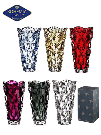 Bohemian Crystal Lily Flower Vase - Czech Republic Gift