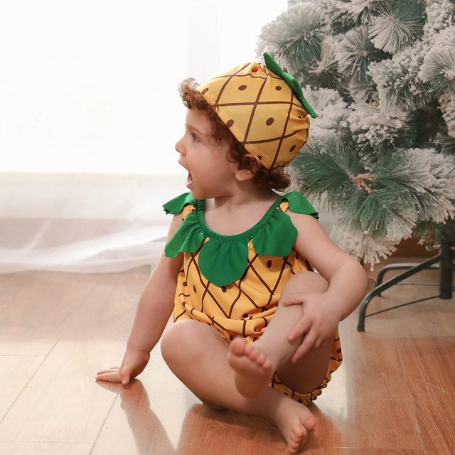 Children's swimsuit girls conjoined baby baby split swimwear girl bikini princess skirt hot spring swimsuit
