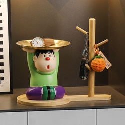 Fat Tiger Entryway Key Storage Ornament for the Entrance, Living Room, Shoe Cabinet, Light Luxury High-End Home Decoration