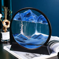 Quicksand Painting Ornaments, Creative Art Hourglass, Living Room, Wine Cabinet, Tv Cabinet, Office, Accessible Luxury Home Decoration Gifts