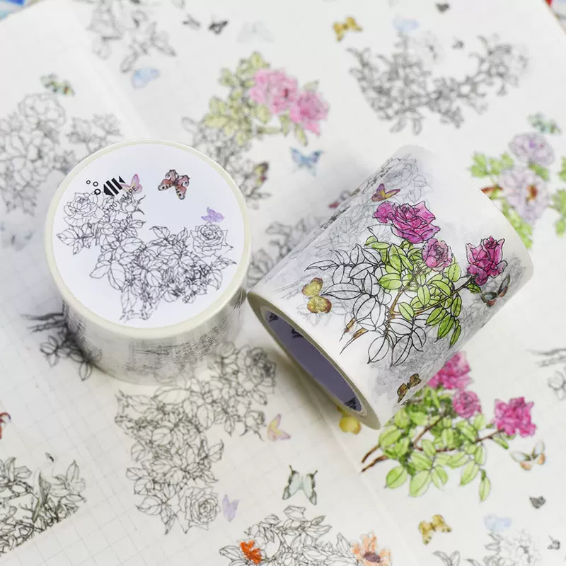 文具包邮游氧蝶恋花和纸胶带文艺清新手帐装饰