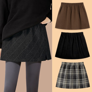 
Autumn and winter butt curtain women's shark pants cover skirt artifact skirt hem sweatshirt stacking skirt large size butt-covering short skirt