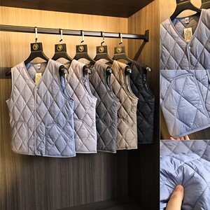 
Offer U product order! Couple style! Men's solid color lightweight cotton vest jacket sleeveless vest vest vest