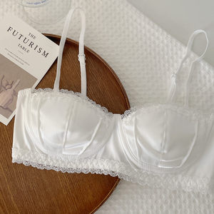 
French palace shell satin lace lace girl bra sexy ringless summer thin small breast underwear