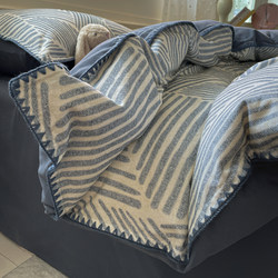 Simple All-Cotton Thickened Brushed Bedding Four-Piece Set for Autumn and Winter, Pure Cotton Duvet Cover, Light Luxury High-End Feel Bed Sheet Three-Piece Set