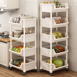 Youqin Kitchen Storage Rack, Floor-Standing Multi-Layer Storage Rack, Vegetable Cart, Multi-Functional Fruit and Vegetable Basket Storage Rack