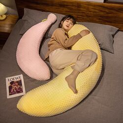 Banana Pillow for Girls to Sleep On, Side Sleeping Pillow for Legs, Long Pillow for Dormitory, Boys' Bedroom Cushion, Headboard Pillow