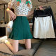 Large size retro skirt for women, new hot girls in spring and autumn style, high waist versatile A-line skirt, slim pleated skirt, hip-covered short skirt