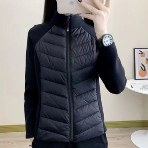 
Yoga clothing, sports bottoming cotton clothing for women, stand-up collar, thin inner layer, autumn and winter warm jacket, women's inner liner, waist slimming