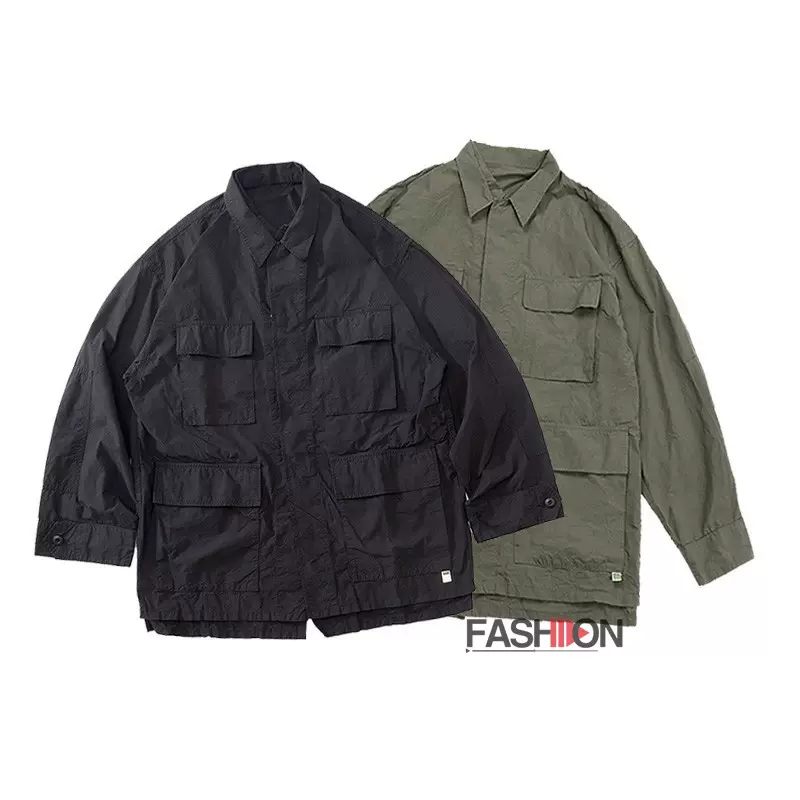 22FW BEAMS SSZ JY JACKET 假两件四口袋日系工装夹克宽松男外套-Taobao