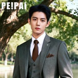 Peipai Autumn Men's Business Gentleman Formal Wear Pinstripe High-End Suit Set Groom Engagement Wedding Suit